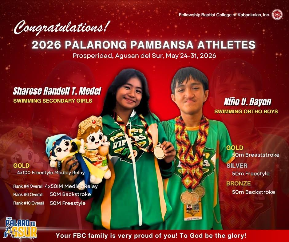 Gold earned. Excellence proven. Glory to God.